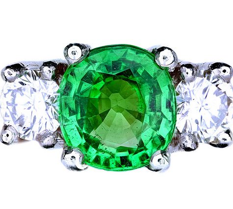 Fancy White Diamond 1.08 Ct in Victorian Setting