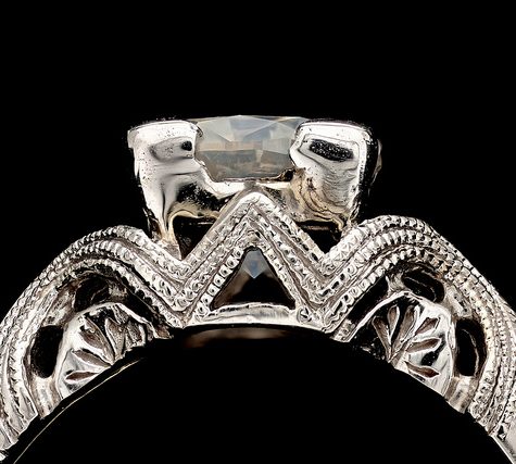 Fancy White Diamond 1.08 Ct in Victorian Setting