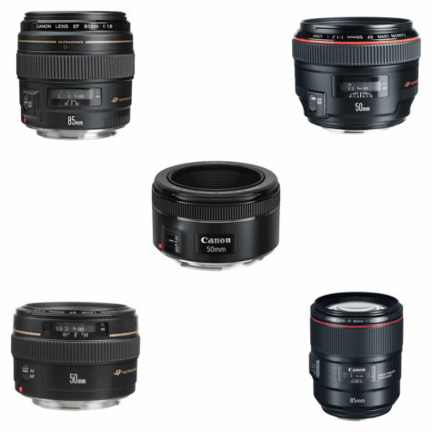 Canon EF Standard & Medium Telephoto Prime Lenses